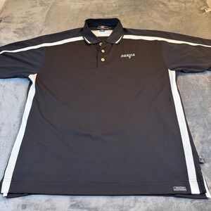 Pro Celebrity American Team Sports Men's XXL Black White Golf Polo Shirt Danica